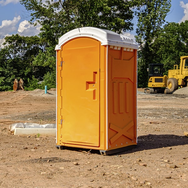 how often are the porta potties cleaned and serviced during a rental period in Empire Kansas